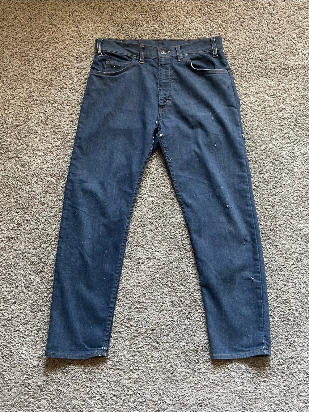 Vintage 60s Levi’s Sta-Prest Black Gold Tab Big E Talon 42 Zip USA 32x28